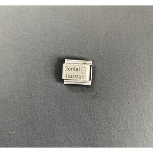 Vintage Dental Assistant 9mm Italian Charm Bracelet Modular Stretch Link